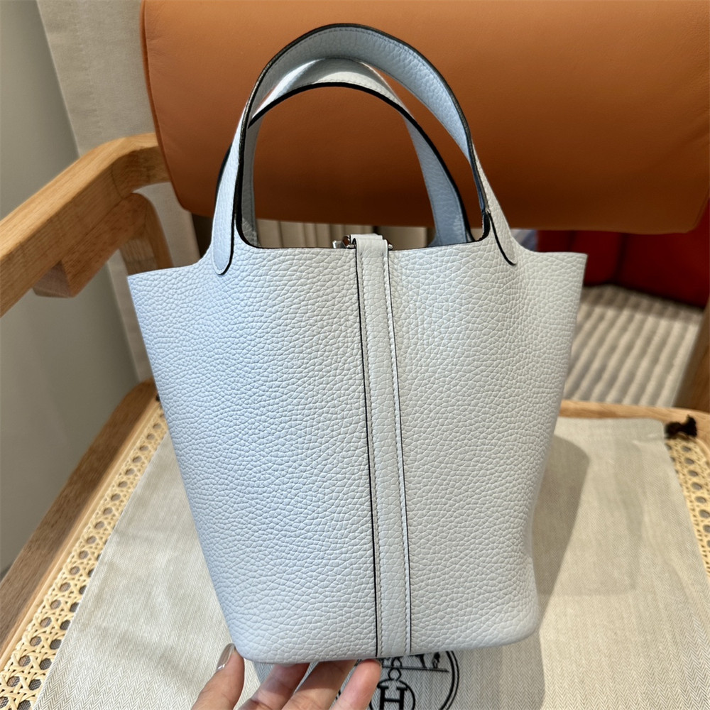 H**mes picotin 18cm haze blue without original box