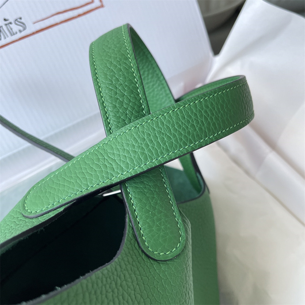 H**mes picotin 18cm bamboo green without original box