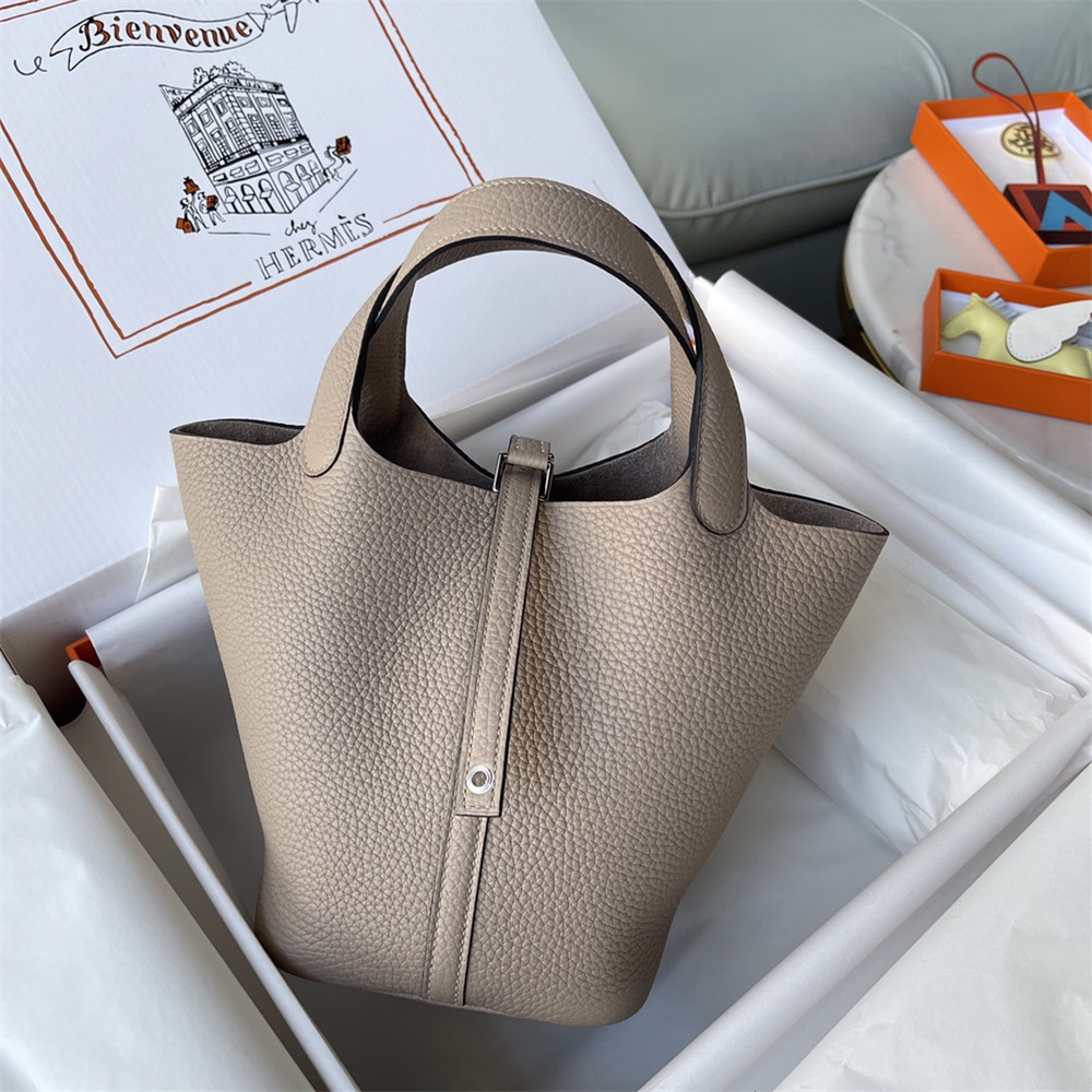 H**mes picotin 18cm pigeon gray without original box