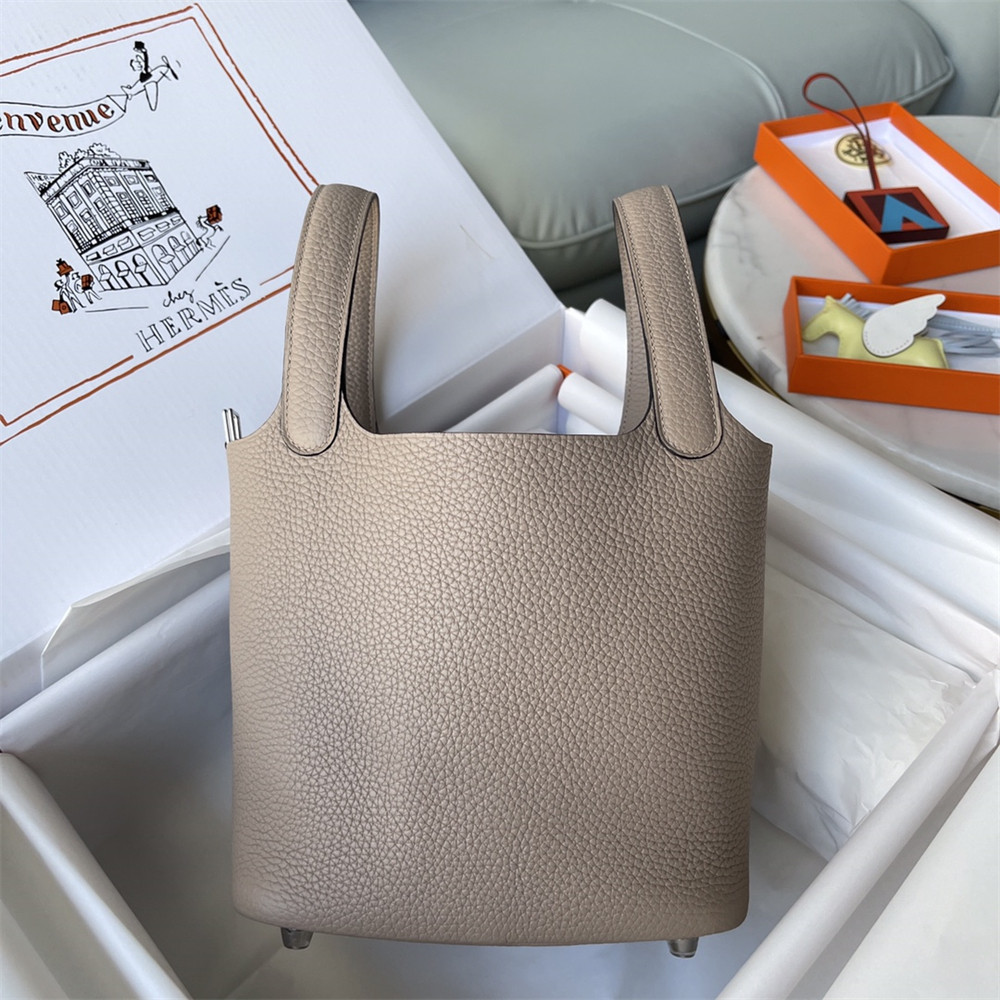 H**mes picotin 18cm pigeon gray without original box