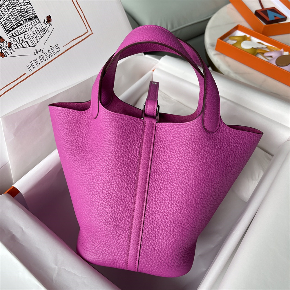 H**mes picotin 18cm fluorescent purple without original box