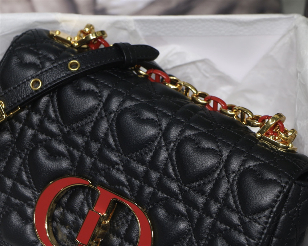 small D*or caro bag amour black 20 x 12 x 7 cm