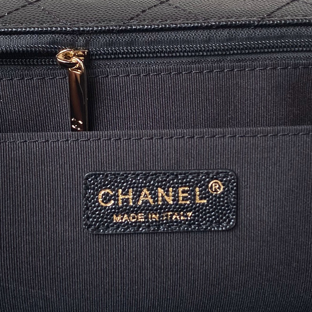 Ch*el classic flap black 28x38x12cm