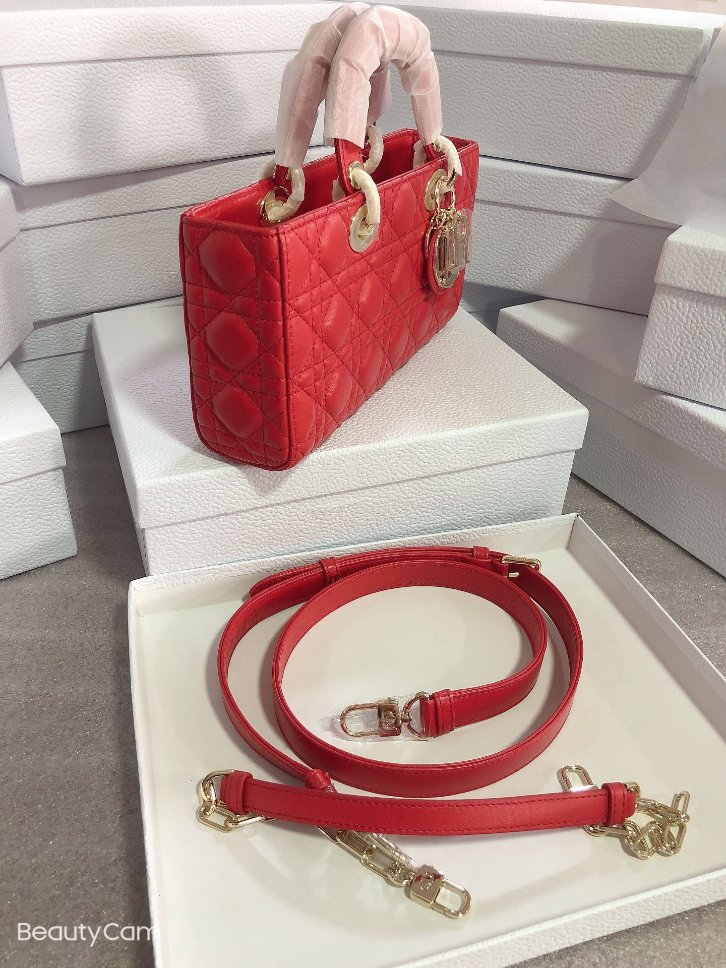 D*or lady d-joy bag medium red 26 x 13.5 x 5 cm