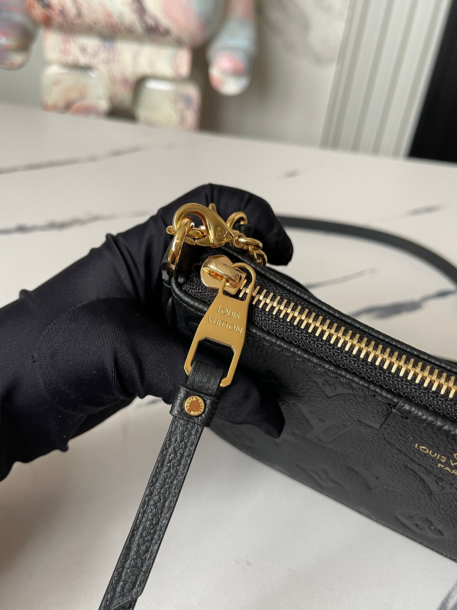 LV EASY POUCH ON STRAP M80349 7.5 x 4.5 x 1.2 inches