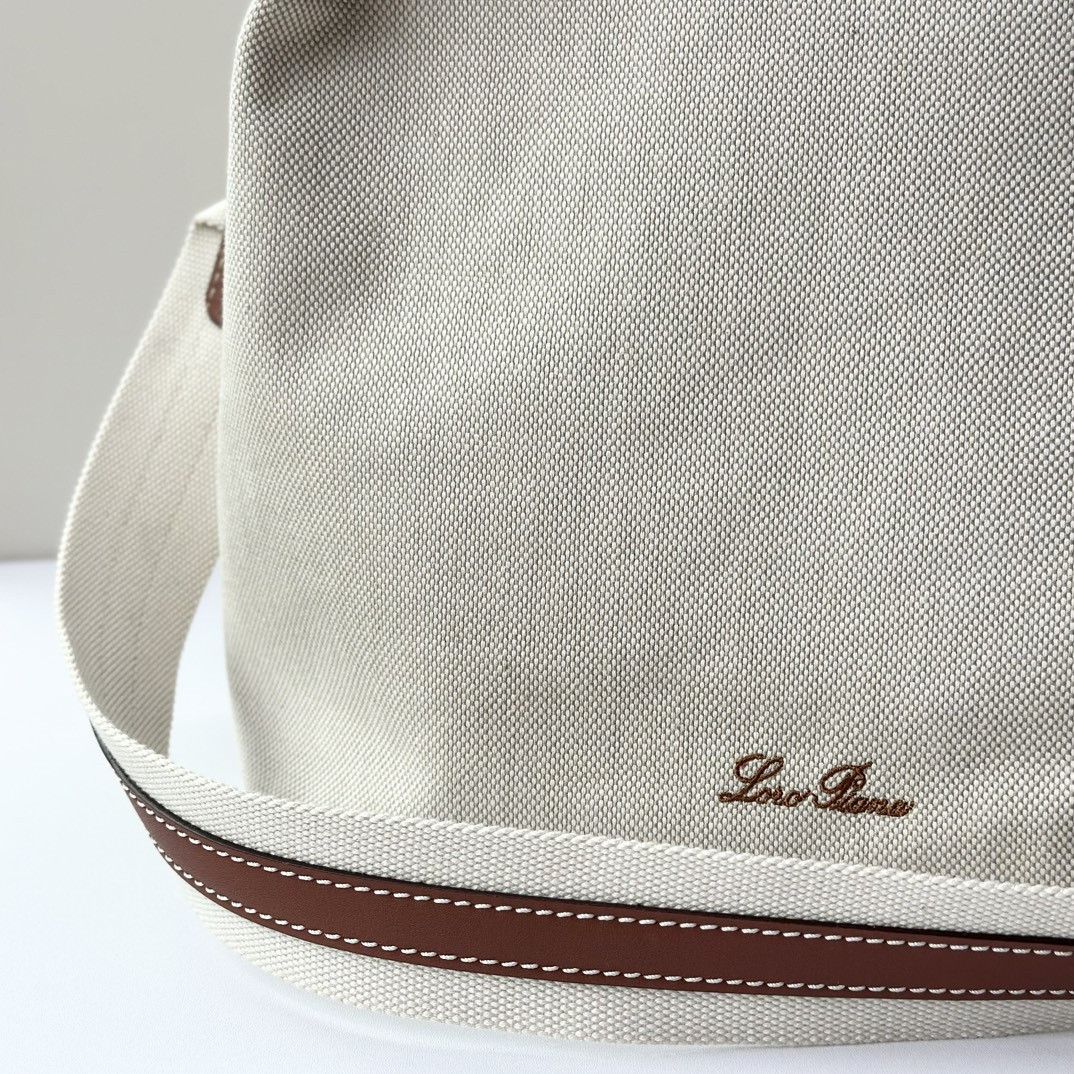 L**o p*ana large bale bag cotton, linen 24 x 20 x 27 cm