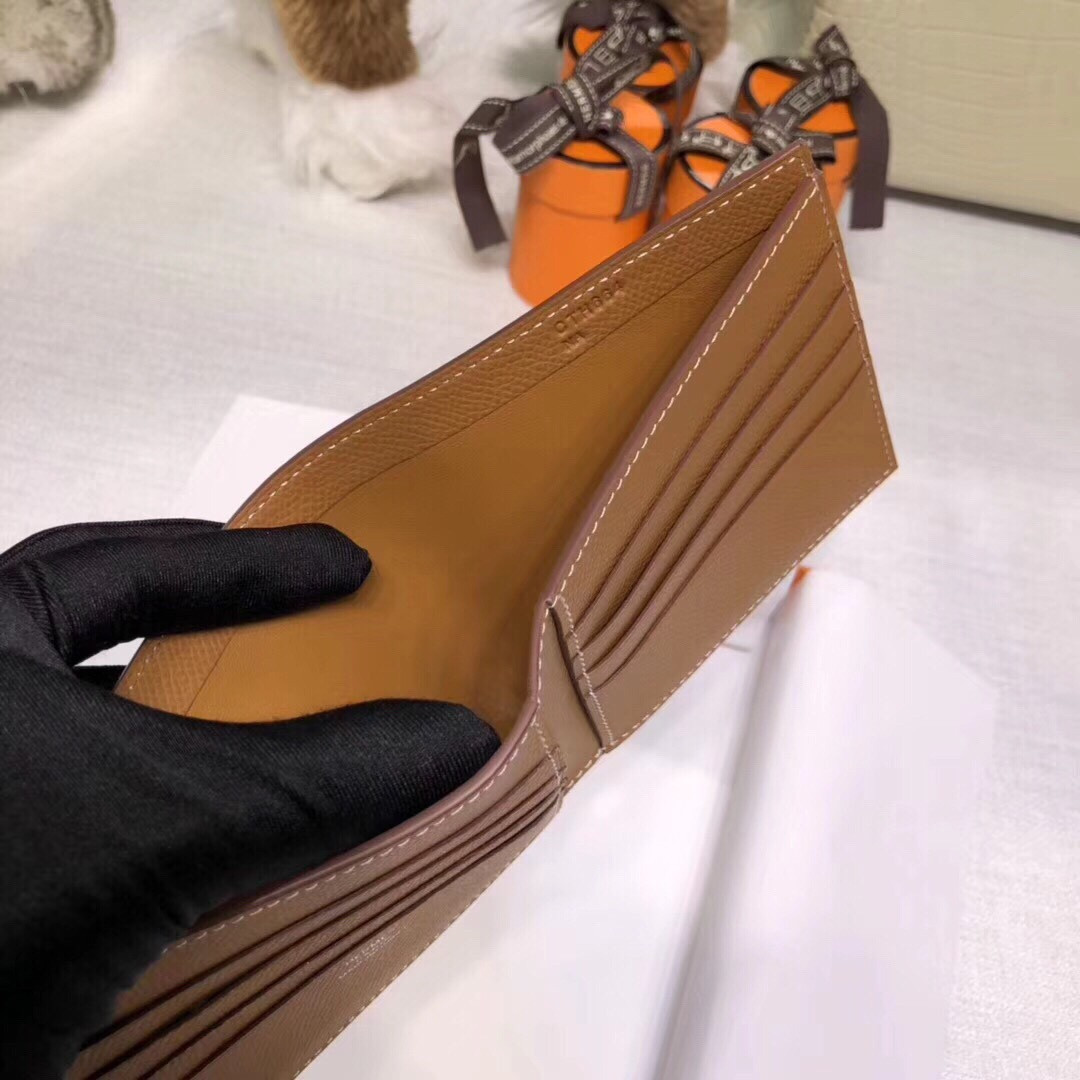 H**mes  poker compact wallet