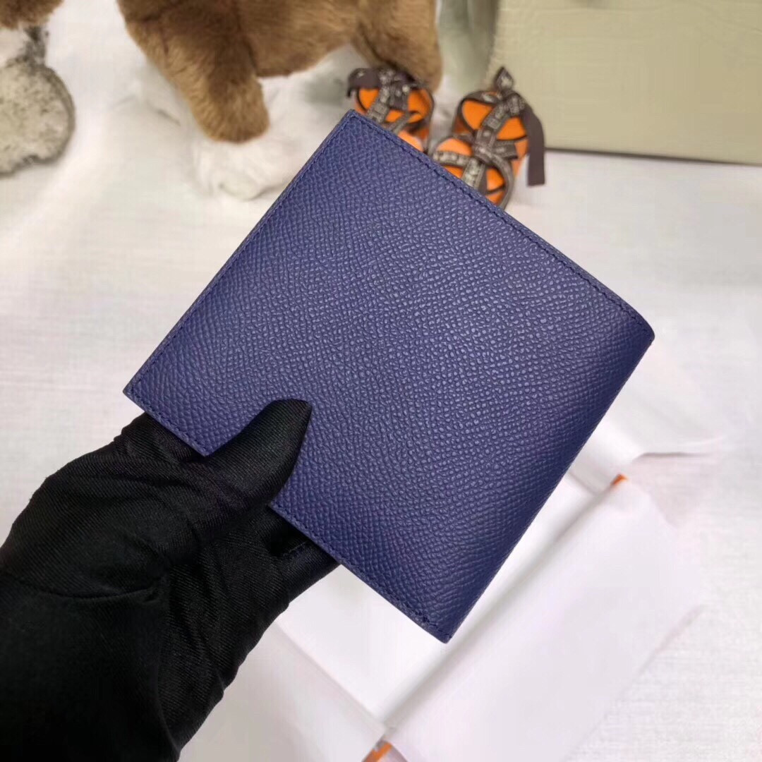 H**mes poker compact wallet