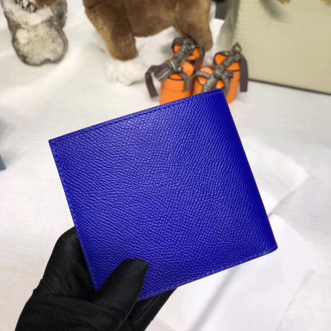 H**mes poker compact wallet