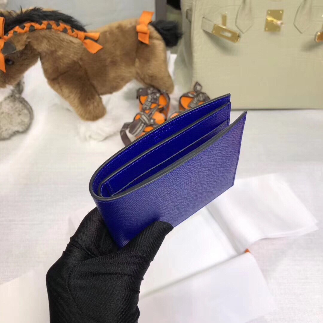 H**mes poker compact wallet