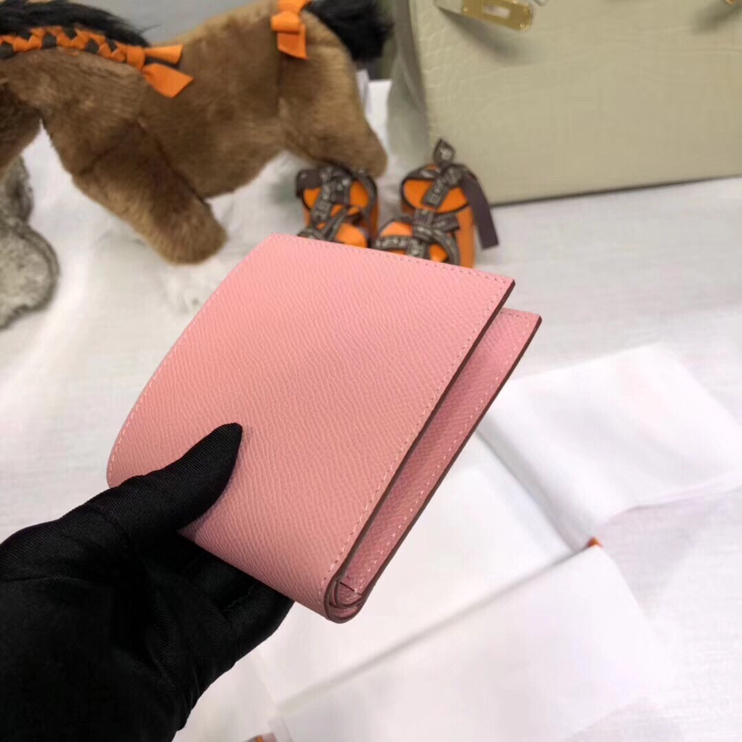 H**mes poker compact wallet