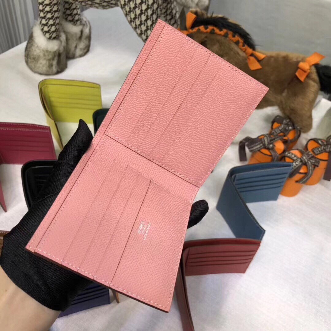 H**mes poker compact wallet