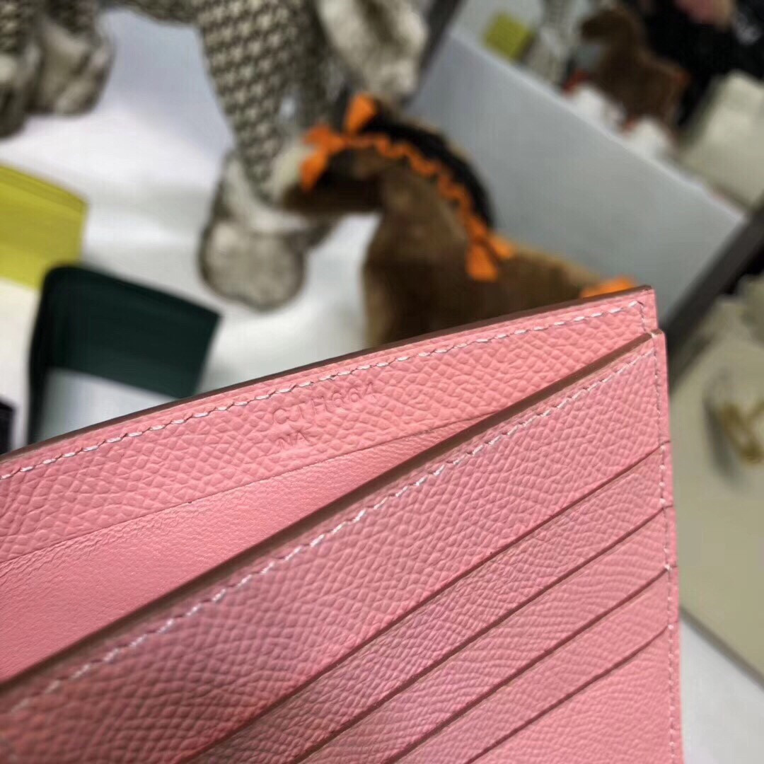 H**mes poker compact wallet