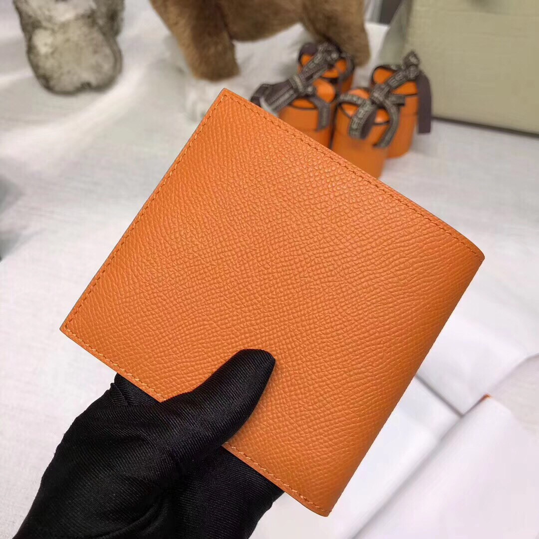 H**mes poker compact wallet