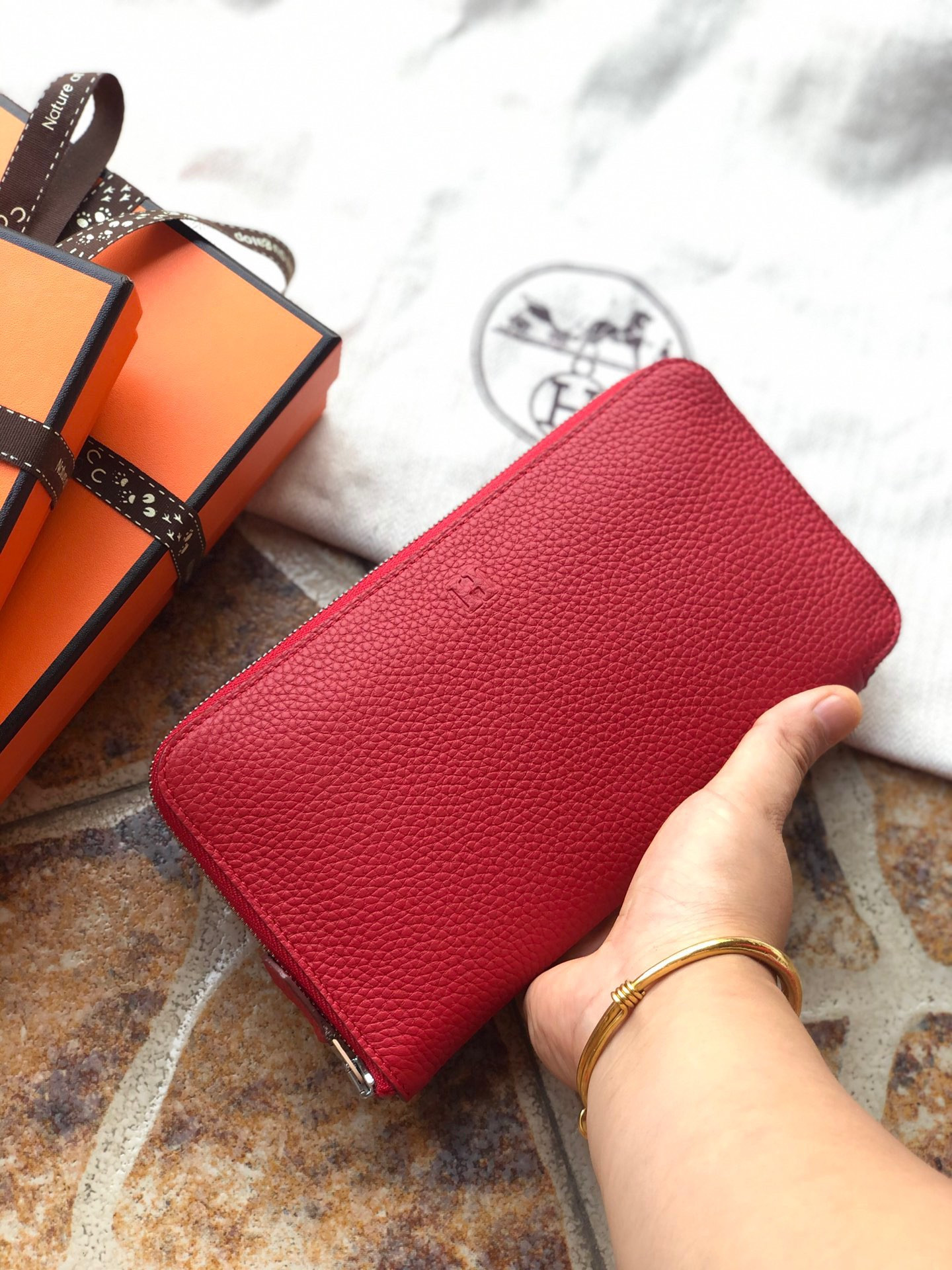 H**mes long wallet 20x11cm