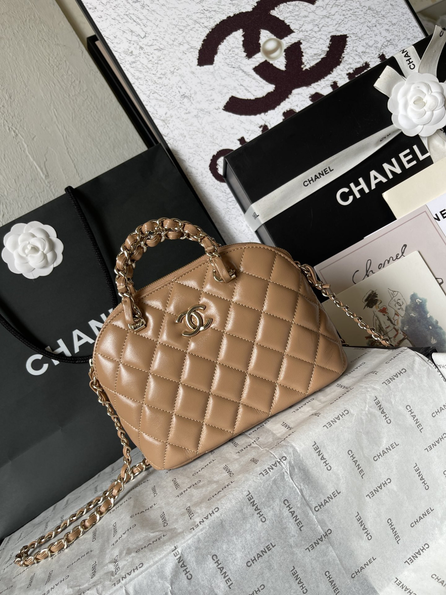 Ch*el small shopping bag 15x20x6cm