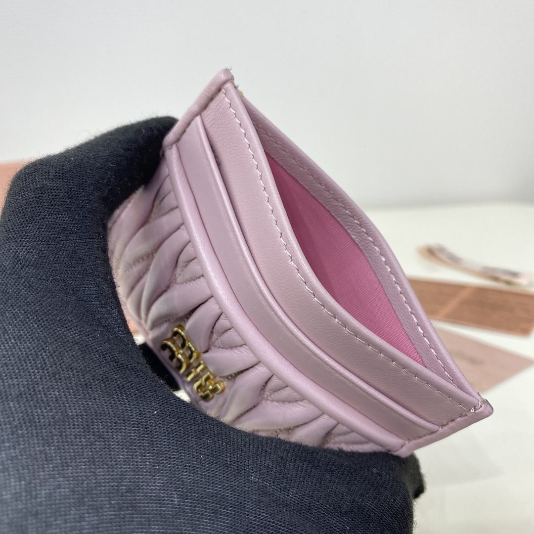 M1v M1v matelassé nappa leather card holder 8x10.5cm