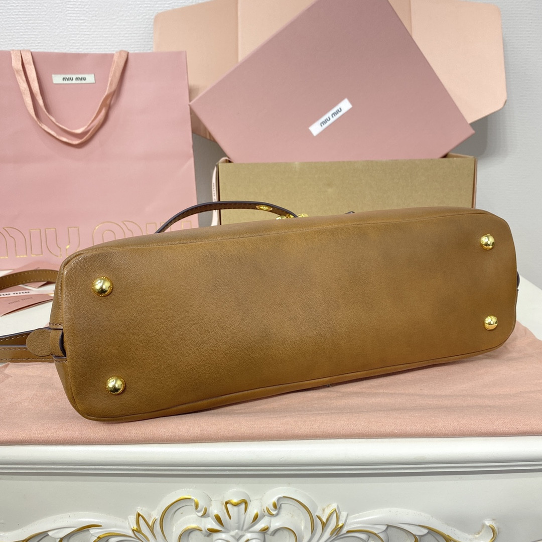 M1v M1v aventure nappa leather top-handle bag 17x33x11cm