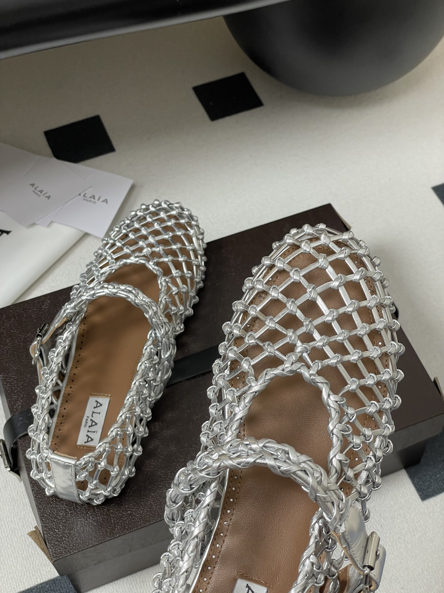 ua alaïa braided ballet flats(cusT0mized size 7-10 days production time)