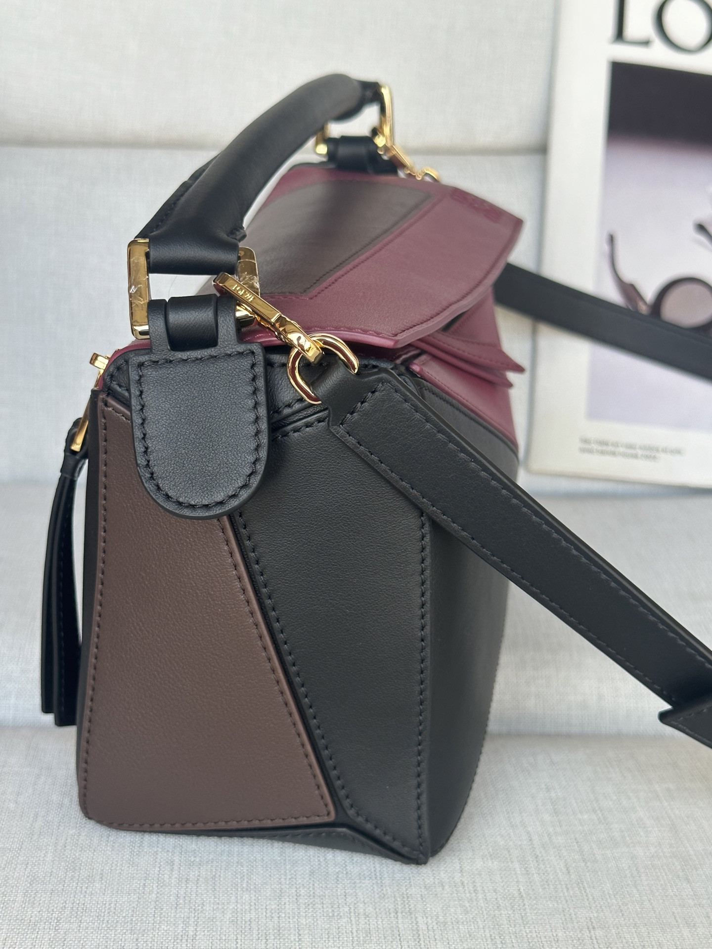 L0ew* x albers small puzzle bag in nappa calfskin 16.5x24x10.5cm