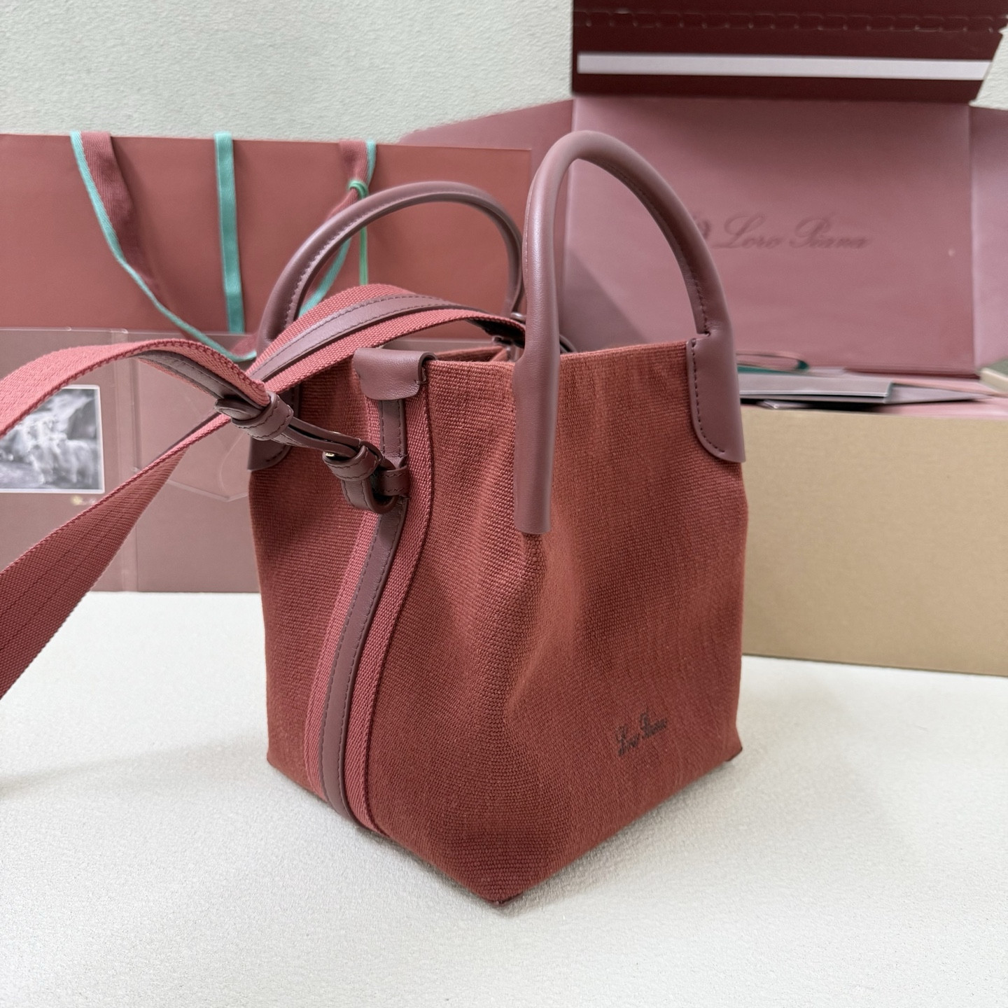 L**o p*ana small bale cotton bag 20x18x17cm