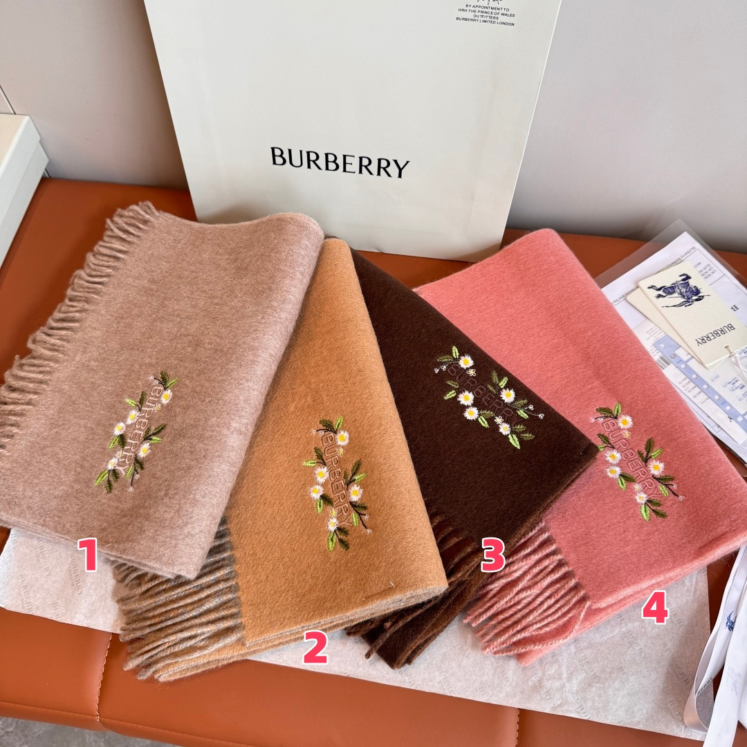 B**rry double-sided scarf 30x200cm 100% cashmere
