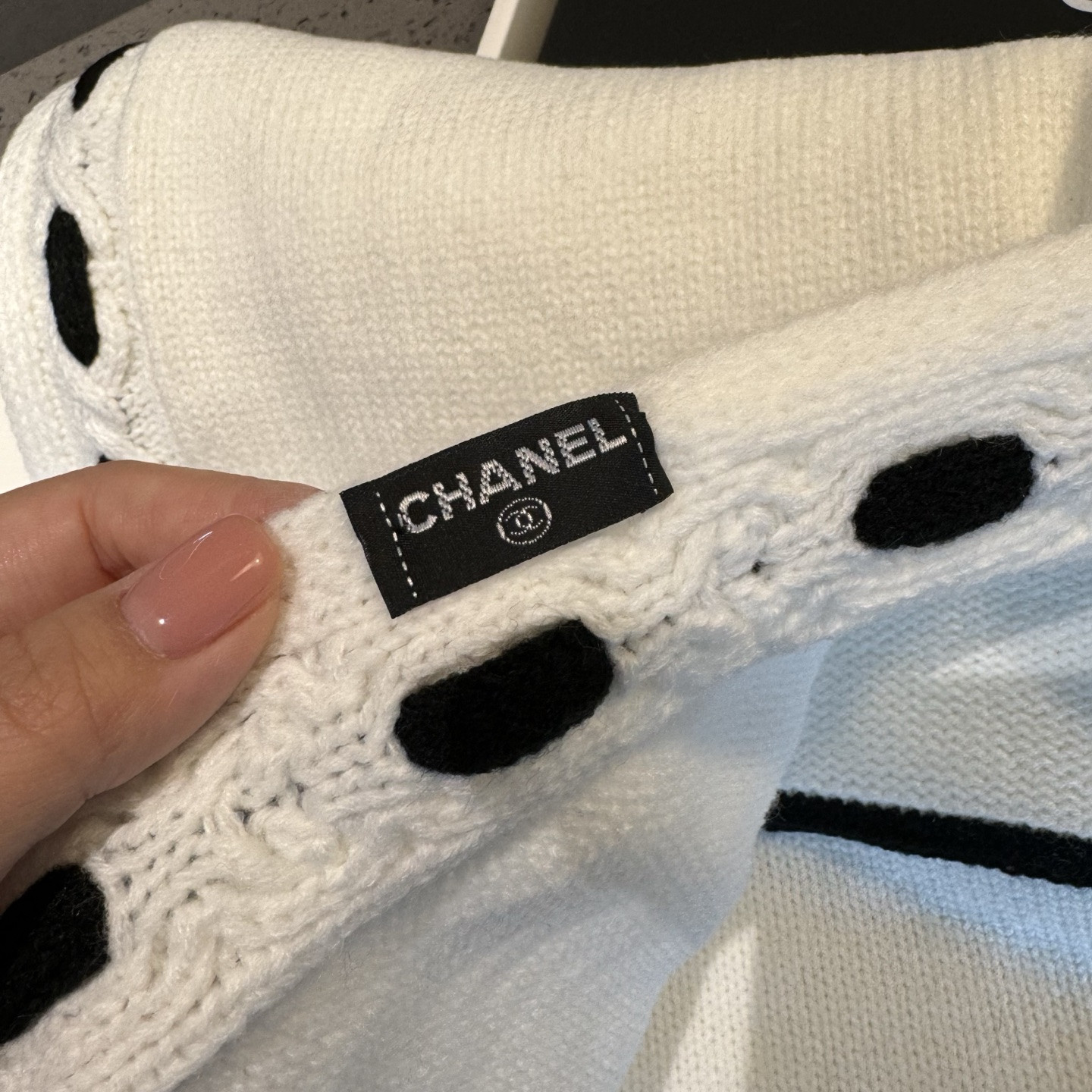 Ch*el scarf 32x170cm 100% cashmere