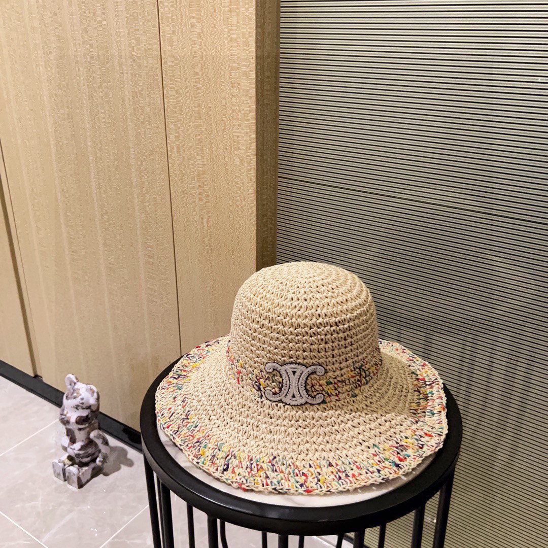 Ce**e crochet straw bucket hat