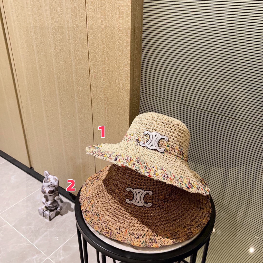 Ce**e crochet straw bucket hat